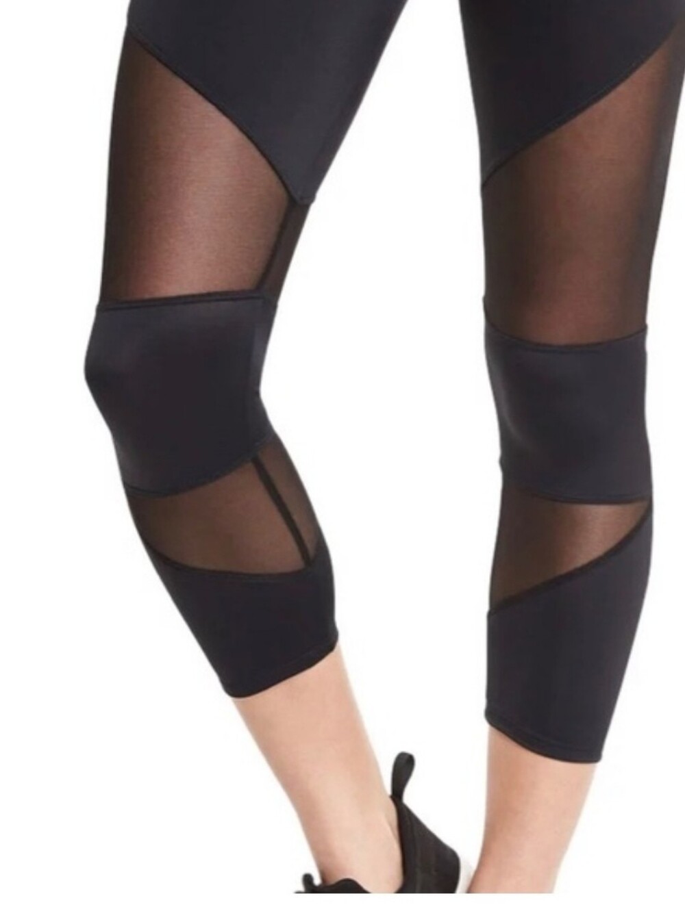 Sexy Onzie Black Mesh Panel Leggings